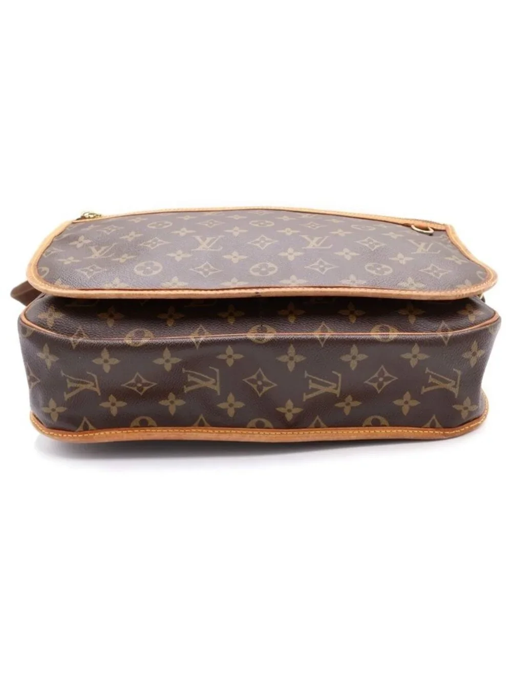 Louis Vuitton Monogram Messenger Bosford GM Shoulder Bag Brown Leather Gold